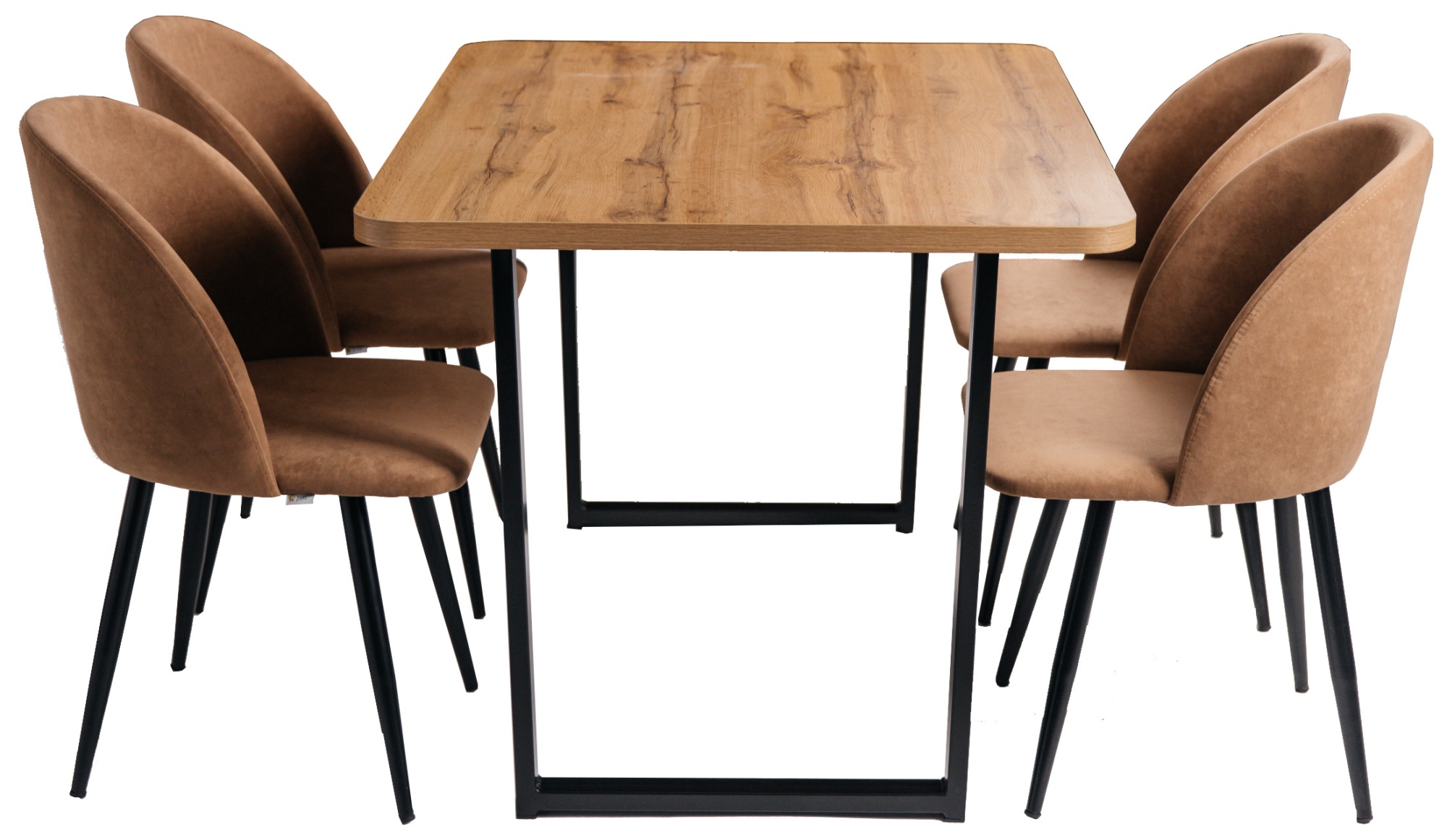 Стол Лофт обеденный и 4 стула-кресла Рон Анфора 9