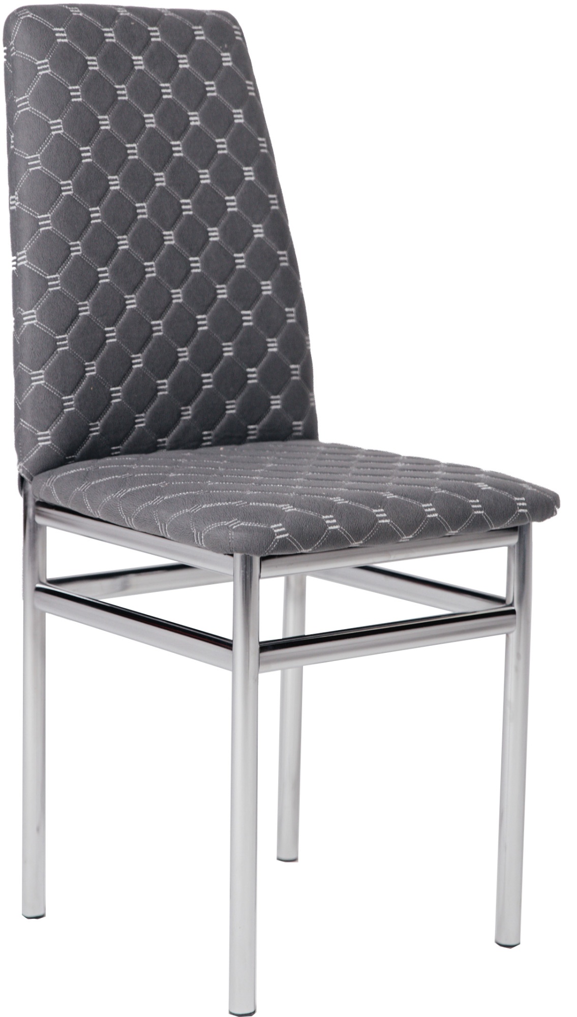 Мягкие стулья Муза стеганные кожзам серый