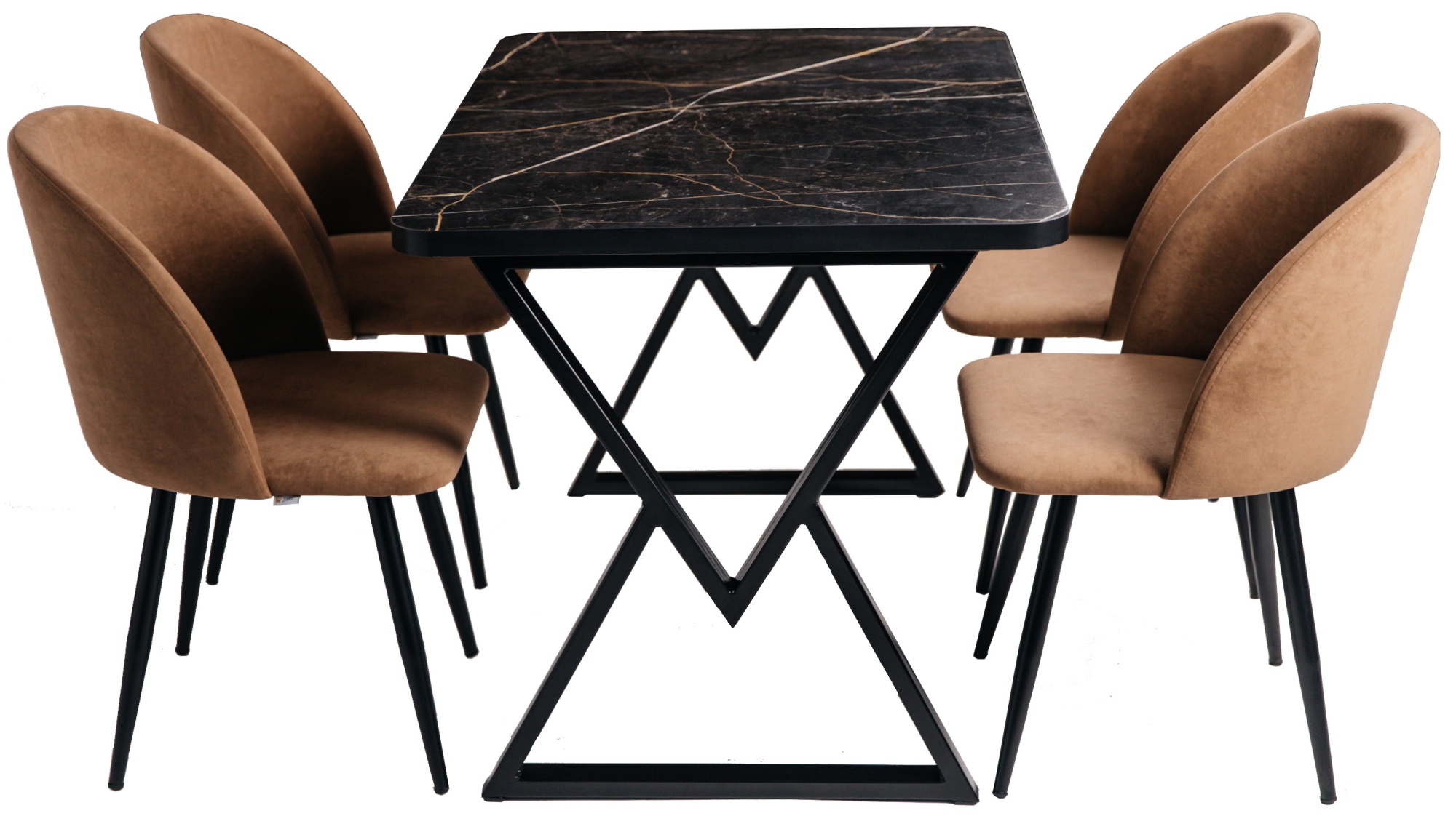 Обеденный стол Лофт и 4 стула-кресла Ron Анфора 9